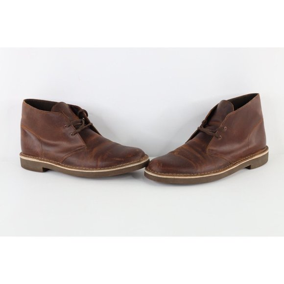 Vintage Clarks Mens 12 Distressed Leather Bushacre Desert  display picture 1